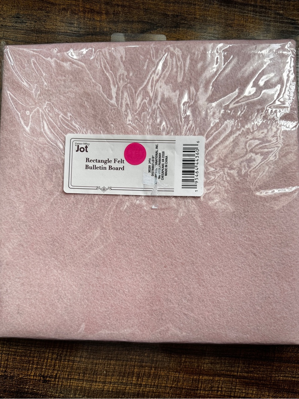 Jot Pink Felt Bulletin Board Pin Board Wall Decor Home Office NIP NWT